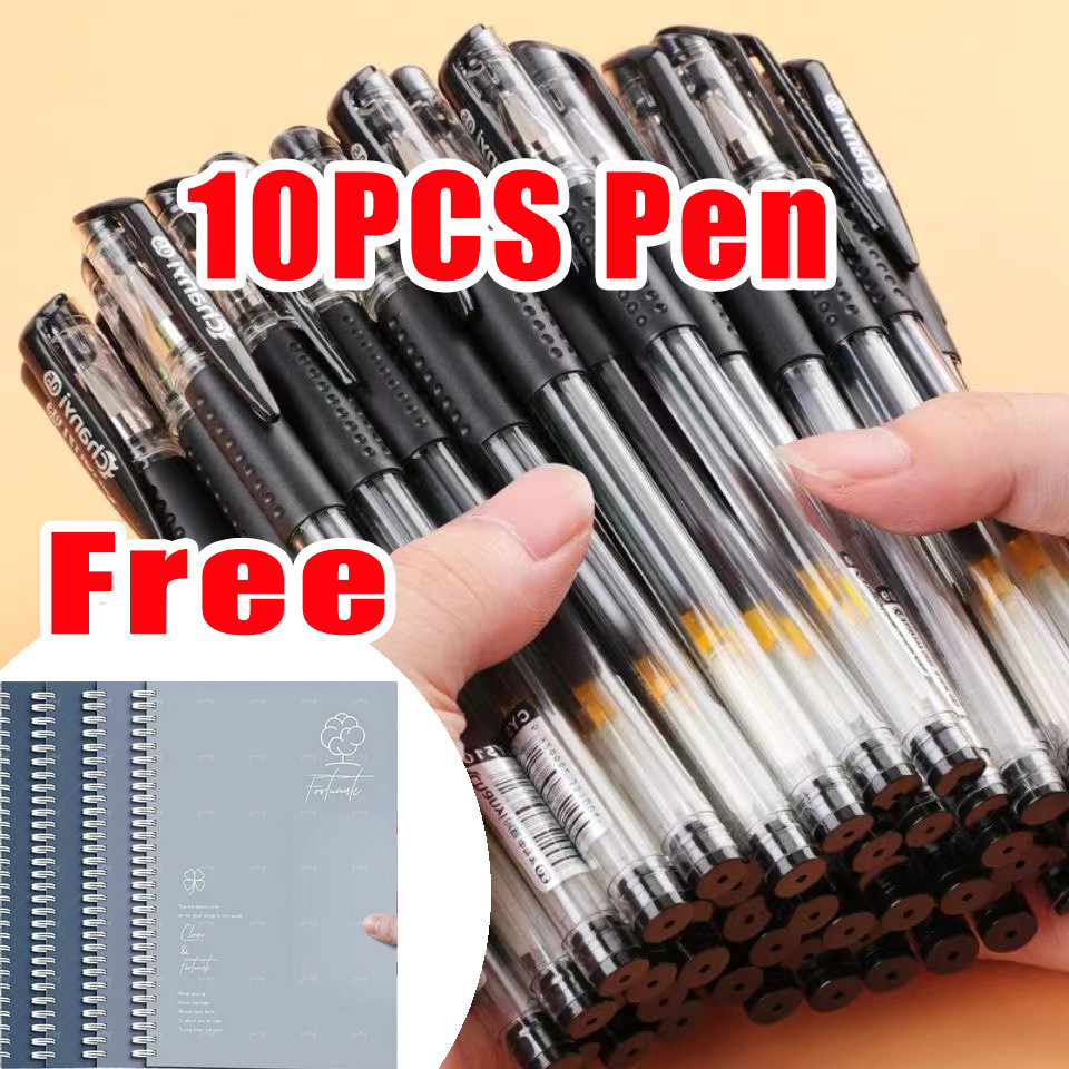 10pcs Ballpen +4pcs A5 Simple Coil Notebook Set Spiral Notebook,Back to ...
