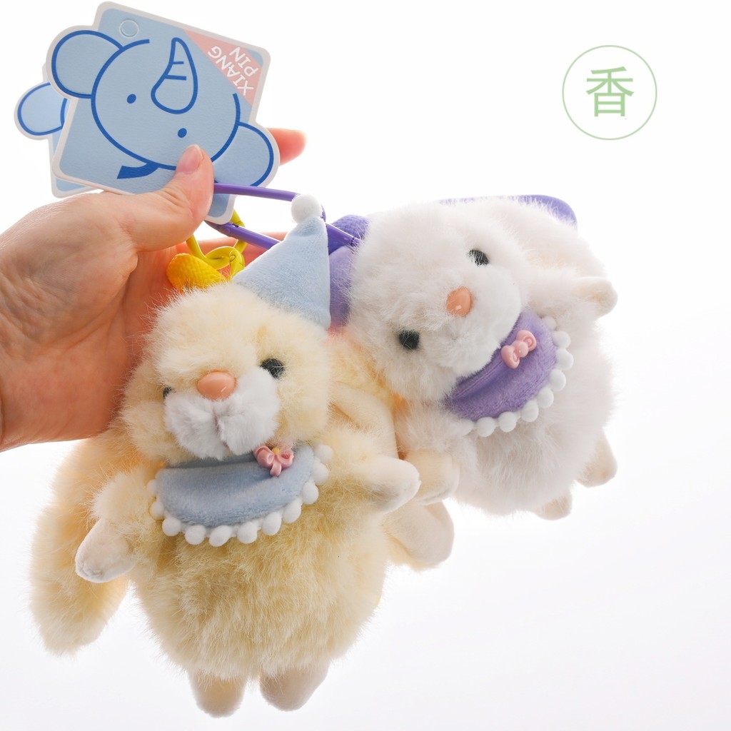 Cute European Mink Scented Bunny Pendant Fluffy Big-Eared Small Rabbit ...