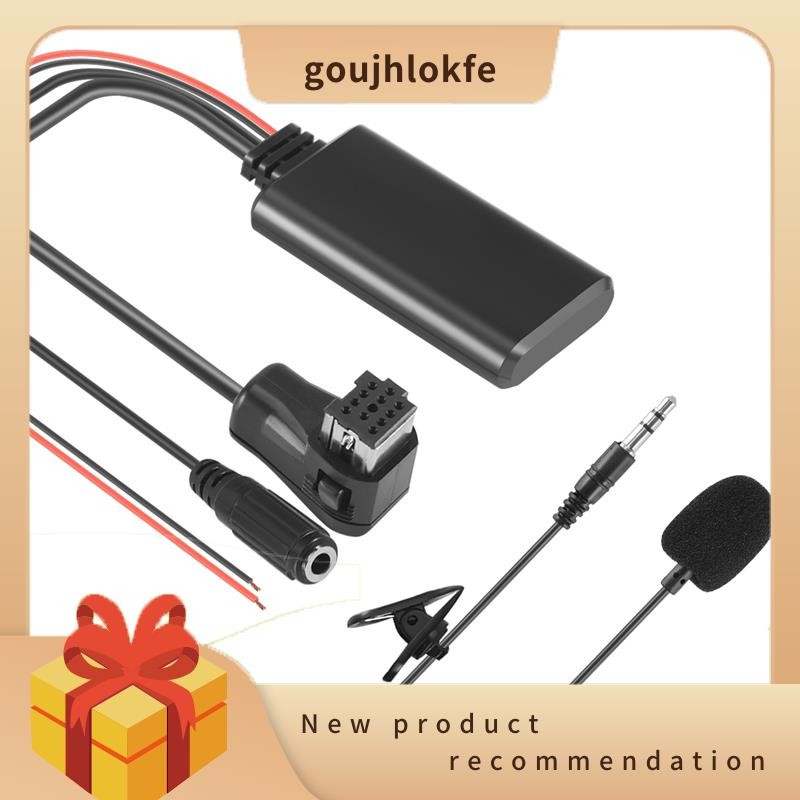 goujhlokfe Car Bluetooth 5.0 Aux Cable Microphone Handsfree Mobile ...