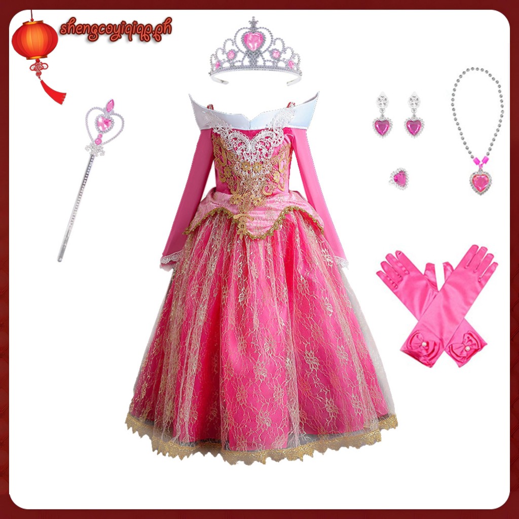 Costume For Girls Aoiviss Girls Sleeping Beauty Costue Aurora Princess  Dress Up Clothes Aurora Costume For Kids