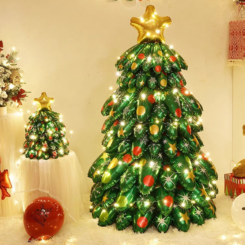 Table Star Christmas Tree Foil Balloons Merry Christmas Balloon ...