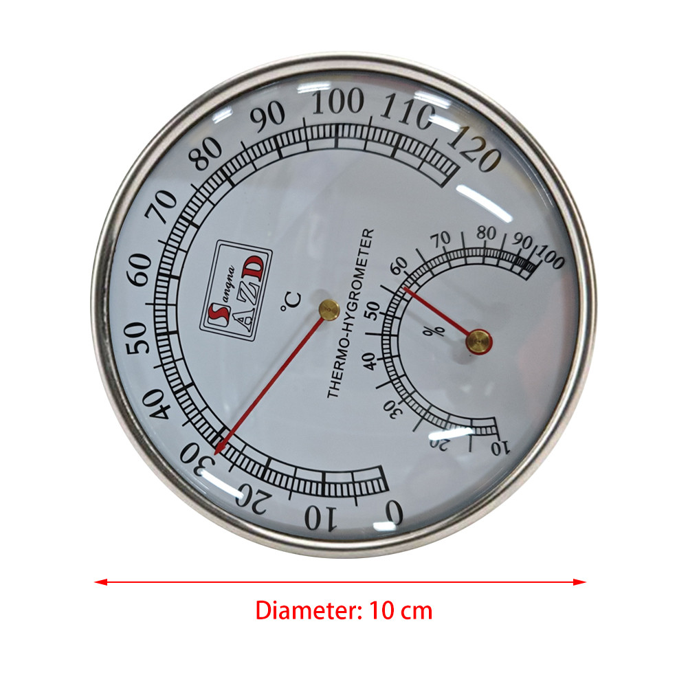 Indoor Wall Mounted Barometer Hygrometer Thermometer Stainless Steel ...