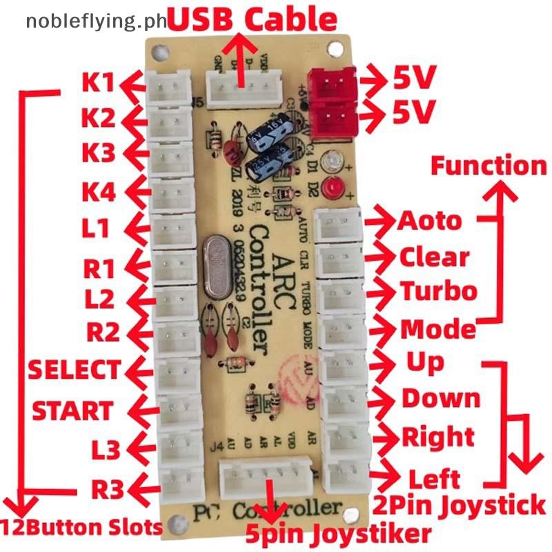 nobleflying DIY Zero Delay Arcade USB Encoder PC To Joystick Arcade
