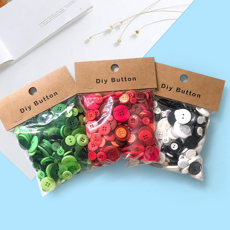 1Pc Customized Clothing Fast Threading Button Mixed Color Resin Button ...