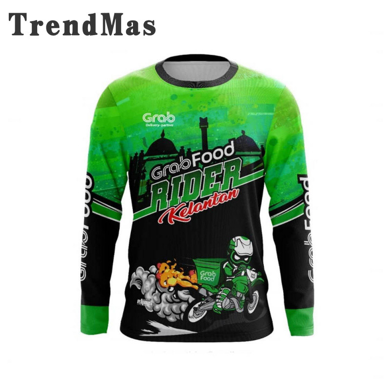 Grab food riders long sleeve T-Shirt for Delivery Workers Breathable ...