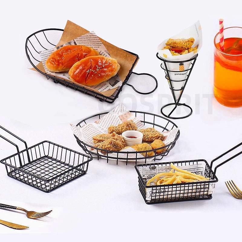 American Fries Holder Basket Fried Chicken Display Rack Picnic Food ...