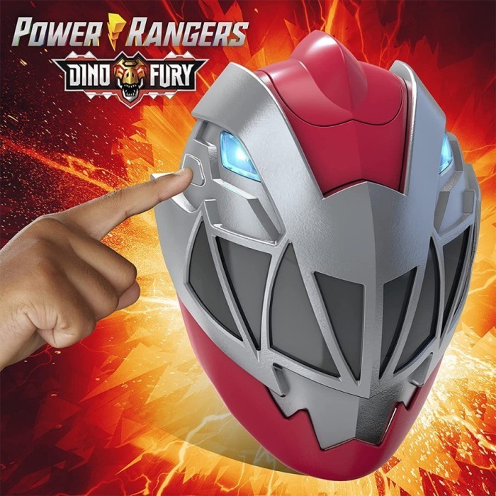 Power Rangers Dino Fury Red Ranger Electronic Mask Toy Mask | Shopee ...