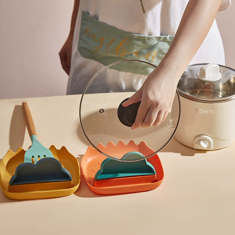 Multi-functional Kitchen Pot Cover Lid Shovel Spoon Rack Kitchen ...