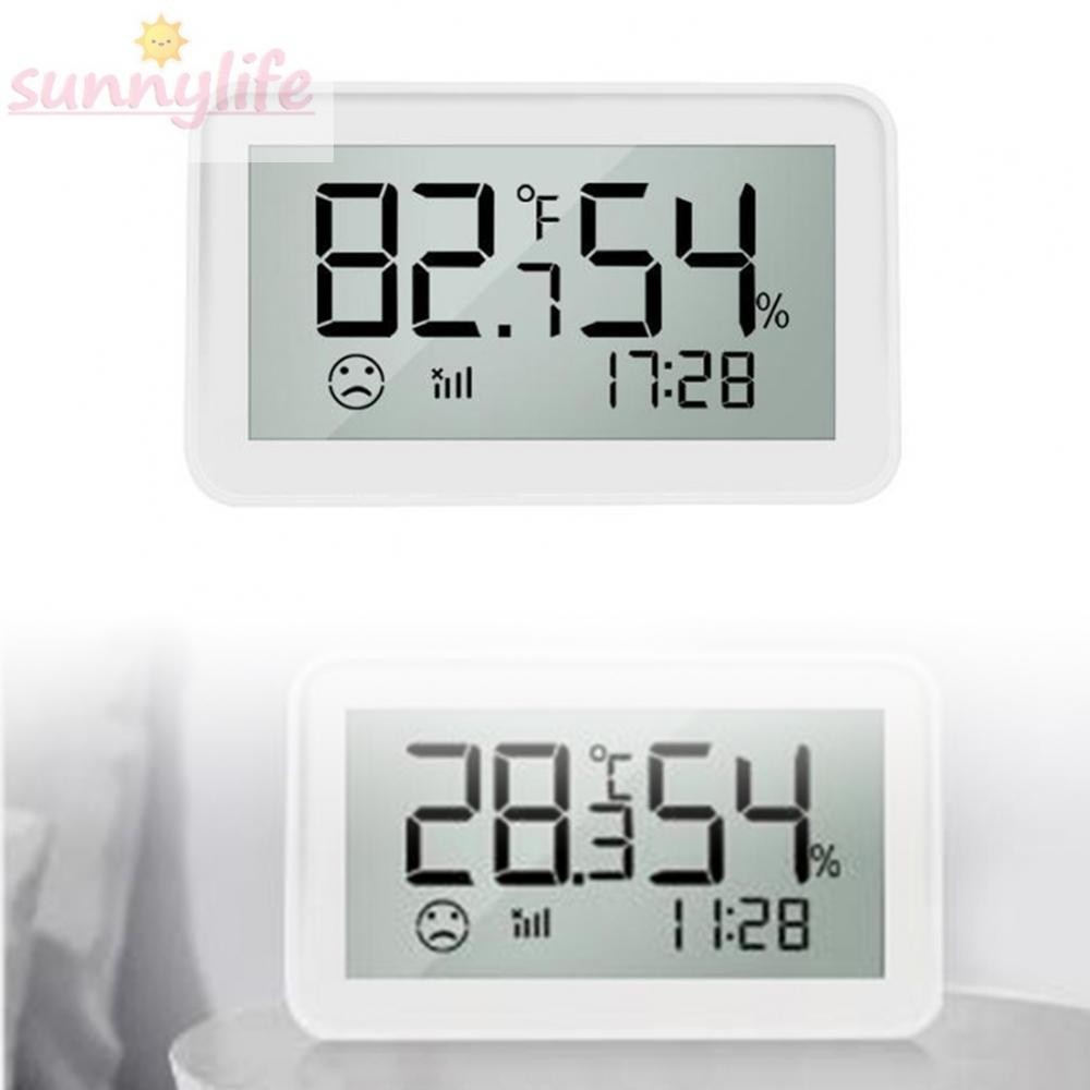 Sleek White Design Temperature and Humidity Monitor for Modern ...