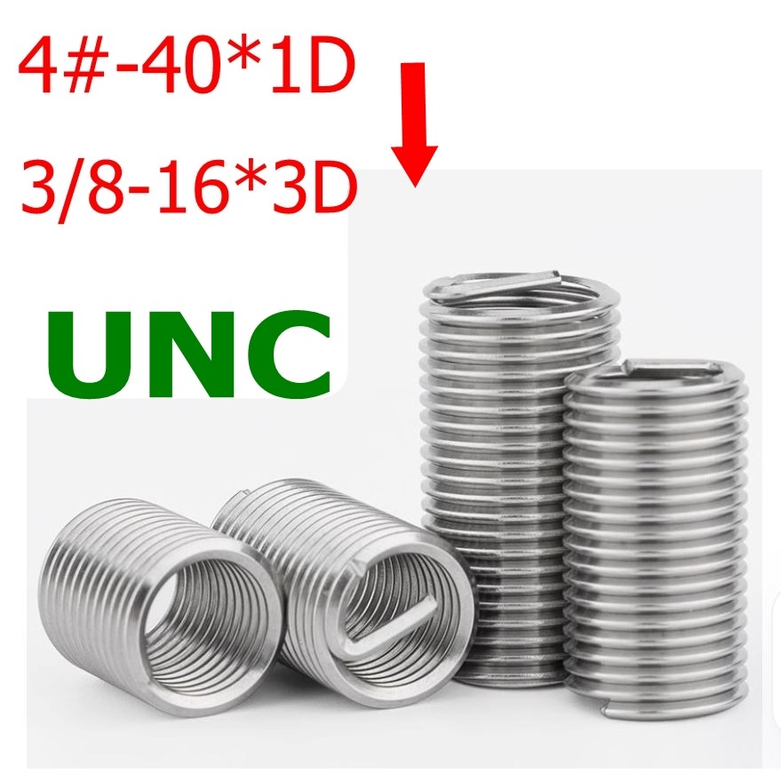 UNC 304 Stainless Steel Helicoil Thread Insert Repair Recoil Kit Coiled ...