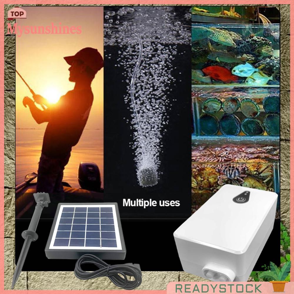 6V 2W Fish Tank Oxygenator Solar Oxygen Pump Battery Powered Aquarium ...