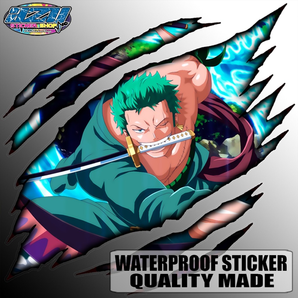 Zoro A -Scratch Design Sticker for Car, MC, Thumbler etc. Waterproof ...