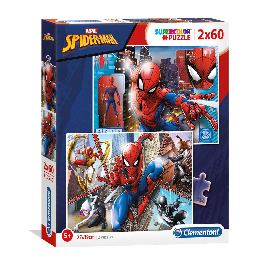 Clementoni Puzzle Spiderman Puzzle toy for children from 4+, 2x60pcs ...