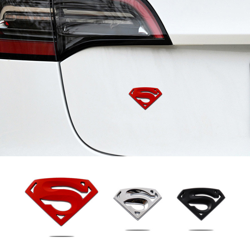 Superman Logo Metal Car Stickers 3D Three-Dimensional Stickers Car Tail ...