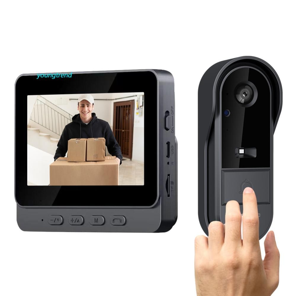 2.4G WiFi Video Intercom Door Bell IR Night Vision Eye Peephole Camera ...