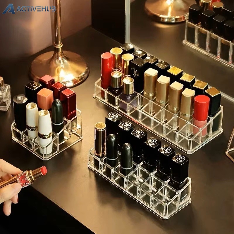 9/12/18/24 Acrylic Holde Slots houshoppingr Clear Makeup Lipstick ...