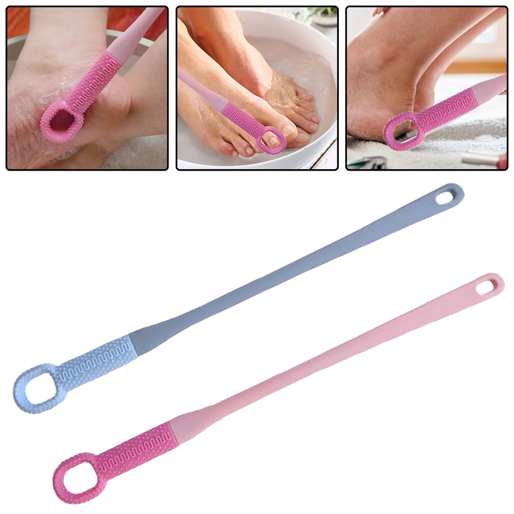 1 Set Toe Scrubber Long Handle Foot Scrubber In Shower Silicone ...