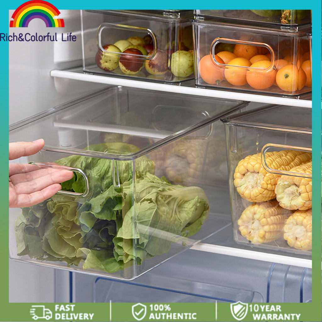 Refrigerator Crisper Transparent Rectangular Refrigerator Organizer ...