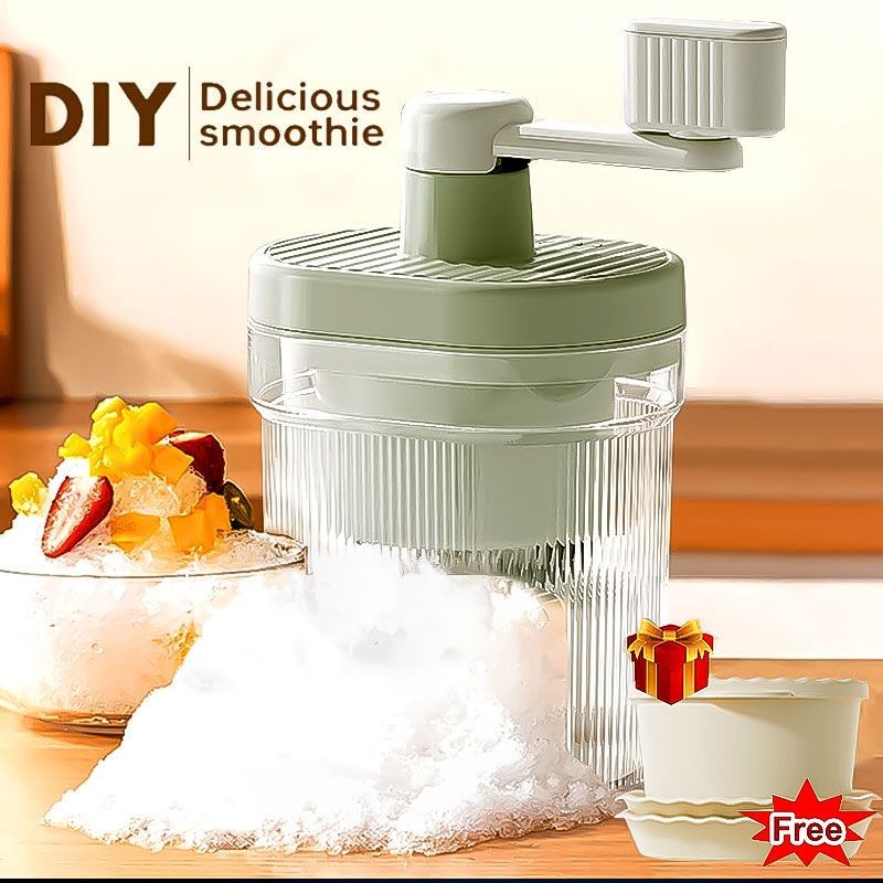 Household Manual Shaved Ice Machine Small Ice Crusher Hand-cranked ...