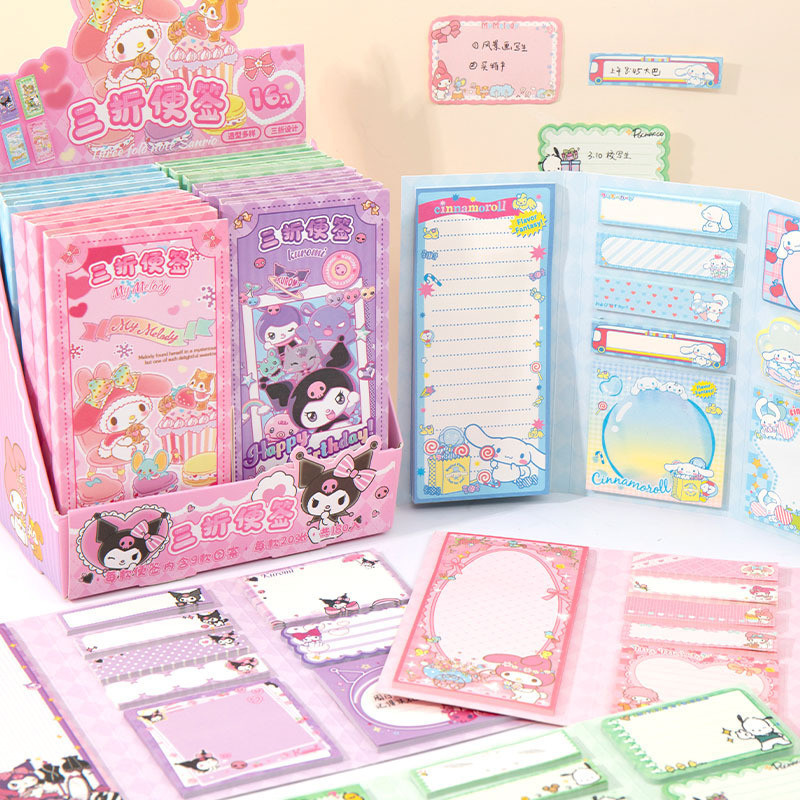 Sanrio Sticky Note Set Kuromi Melody Cinnamoroll Pochacco Cute High ...