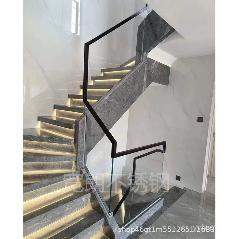 Frameless Glass Stair Handrail U Shaped Groove Balcony Railing Fence ...