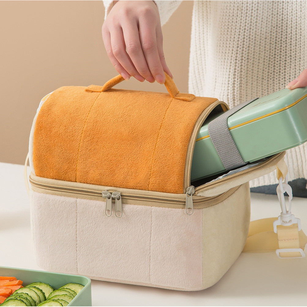 Large Capacity insulated lunch bag for adult Shoulder Strap Double ...