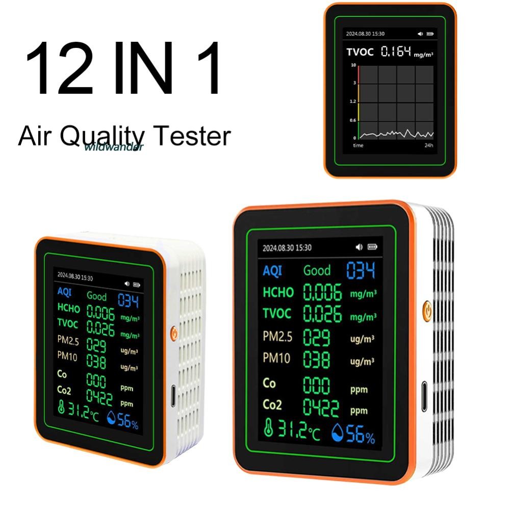 9 In 1 Air Quality Meter PM2.5 PM10 CO TVOC HCHO AQI Temperature - View #2