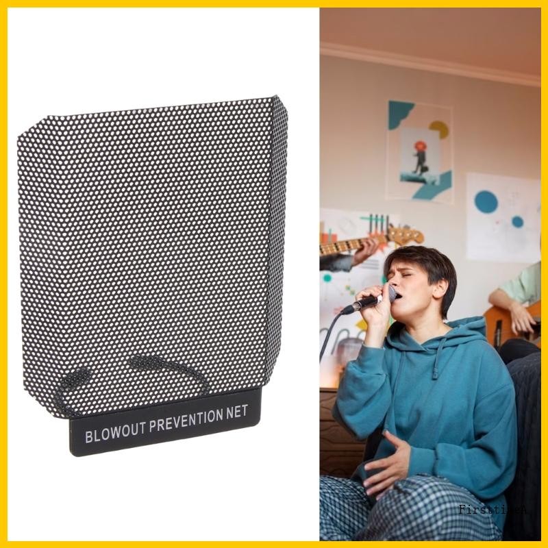 Fir Pop Filter Mic Pop Screen with Metal Mesh Compact Microphone Pop ...