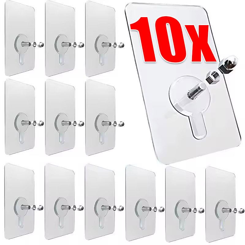 3/5/10Pcs Strong Adhesive Screw Wall Hooks / Suction Cup Photo Frame ...