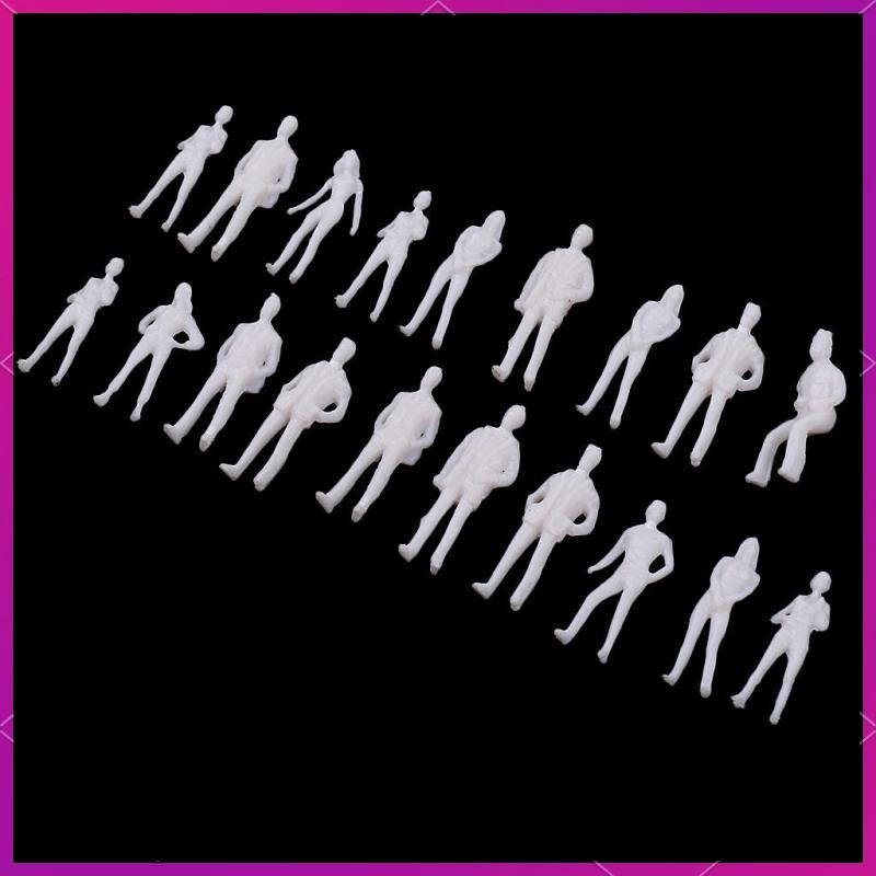 [Sharprepublic] 1/75 Scale Model White Figures/People for Train Layout ...