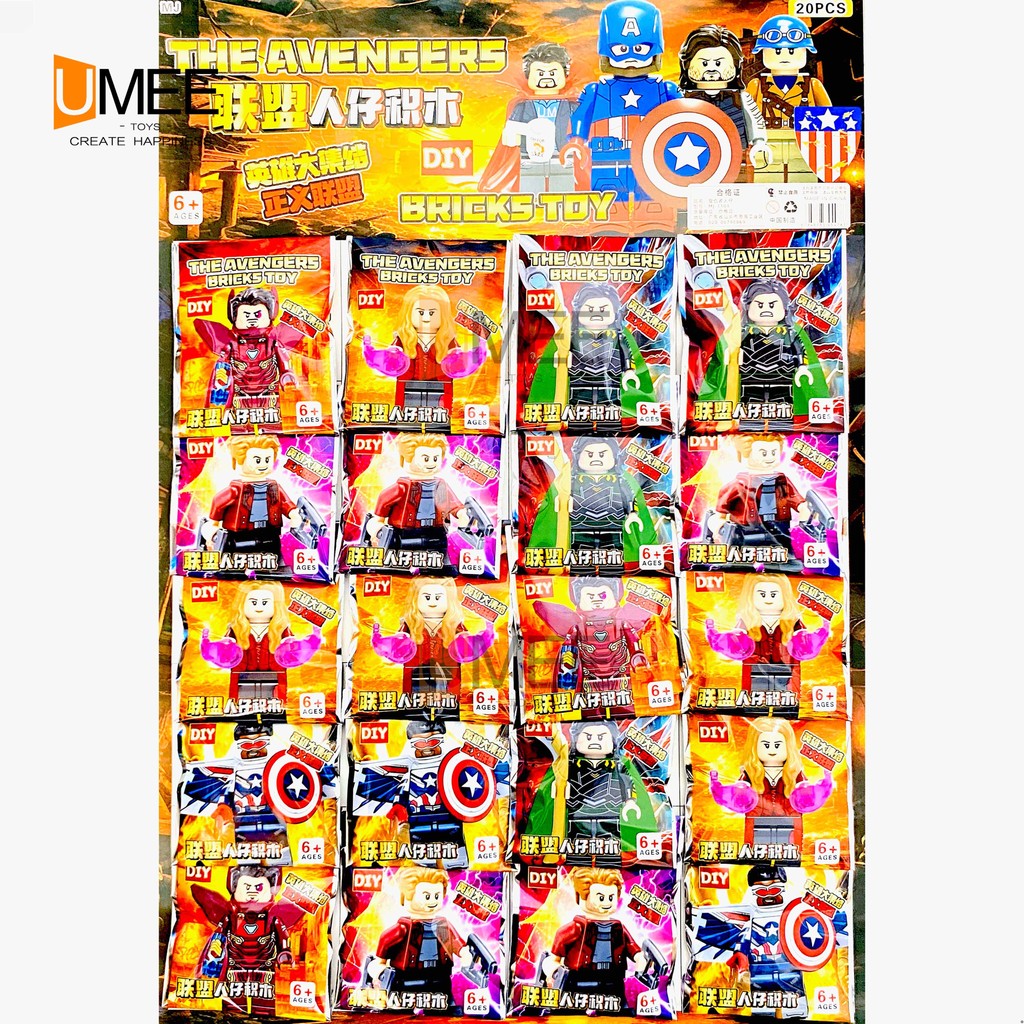 20Pcs Party Gift Building Blocks w/More Characters Pad for Party Gift ...