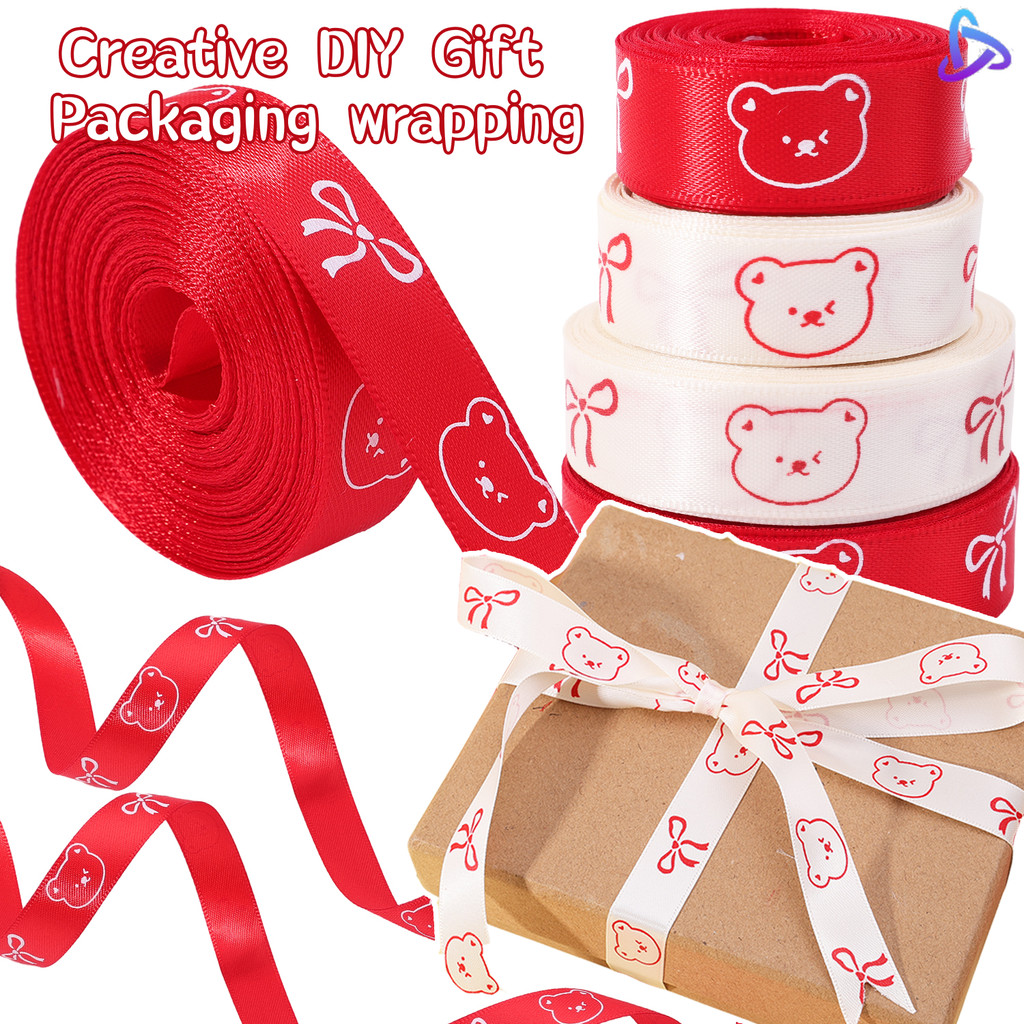 Cute Cartoon Teddy Bear Bow Packaging Material for New Year - Bright ...