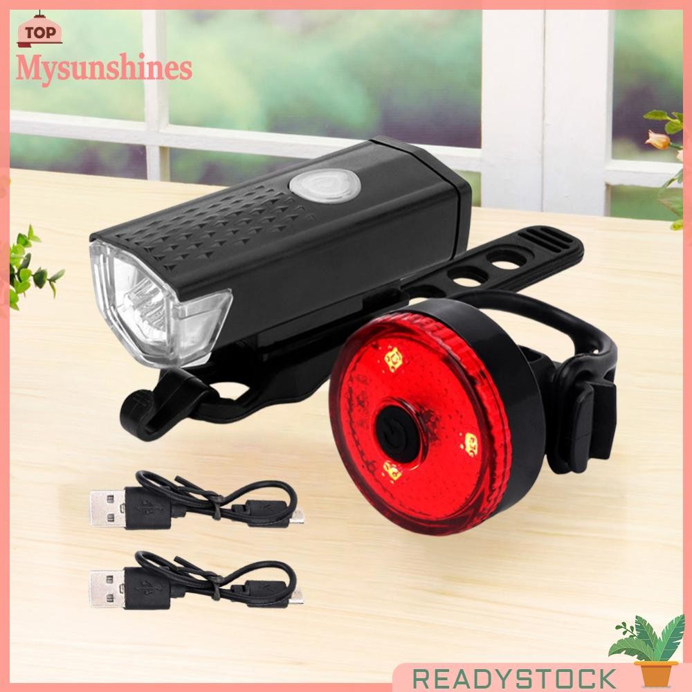 Bike LED Taillight Headlight Sets Waterproof Bicycle Front Lights Rear ...