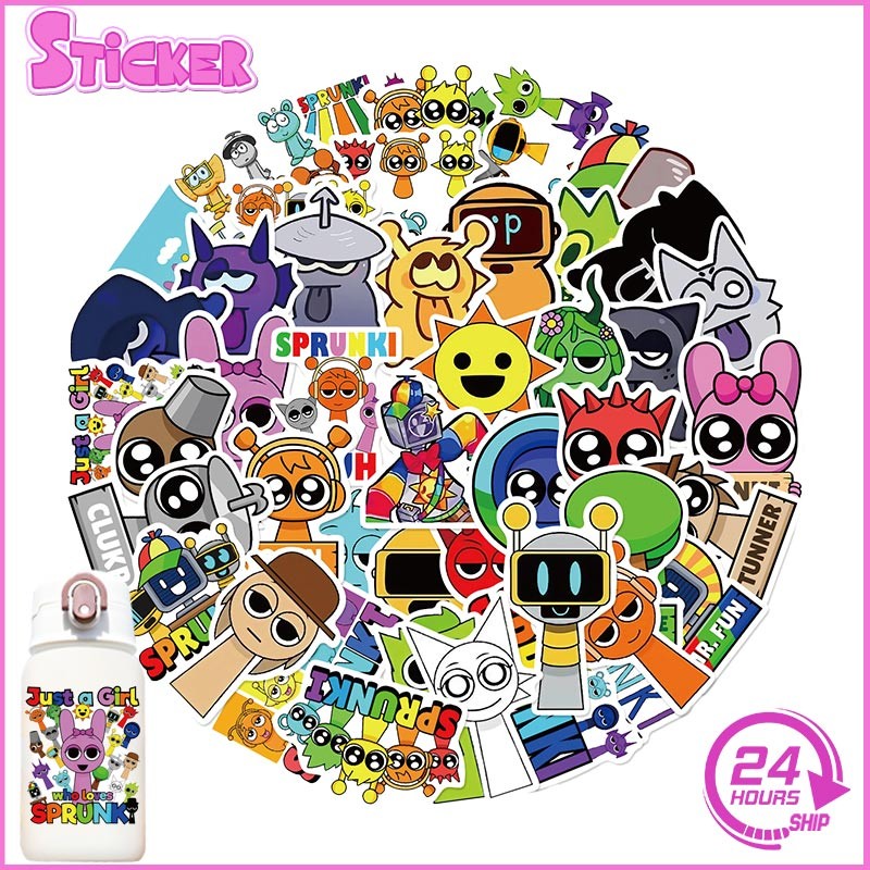 50PCS Game Incredibox Stickers Sprunki Vinyl Waterproof DIY For Phone ...