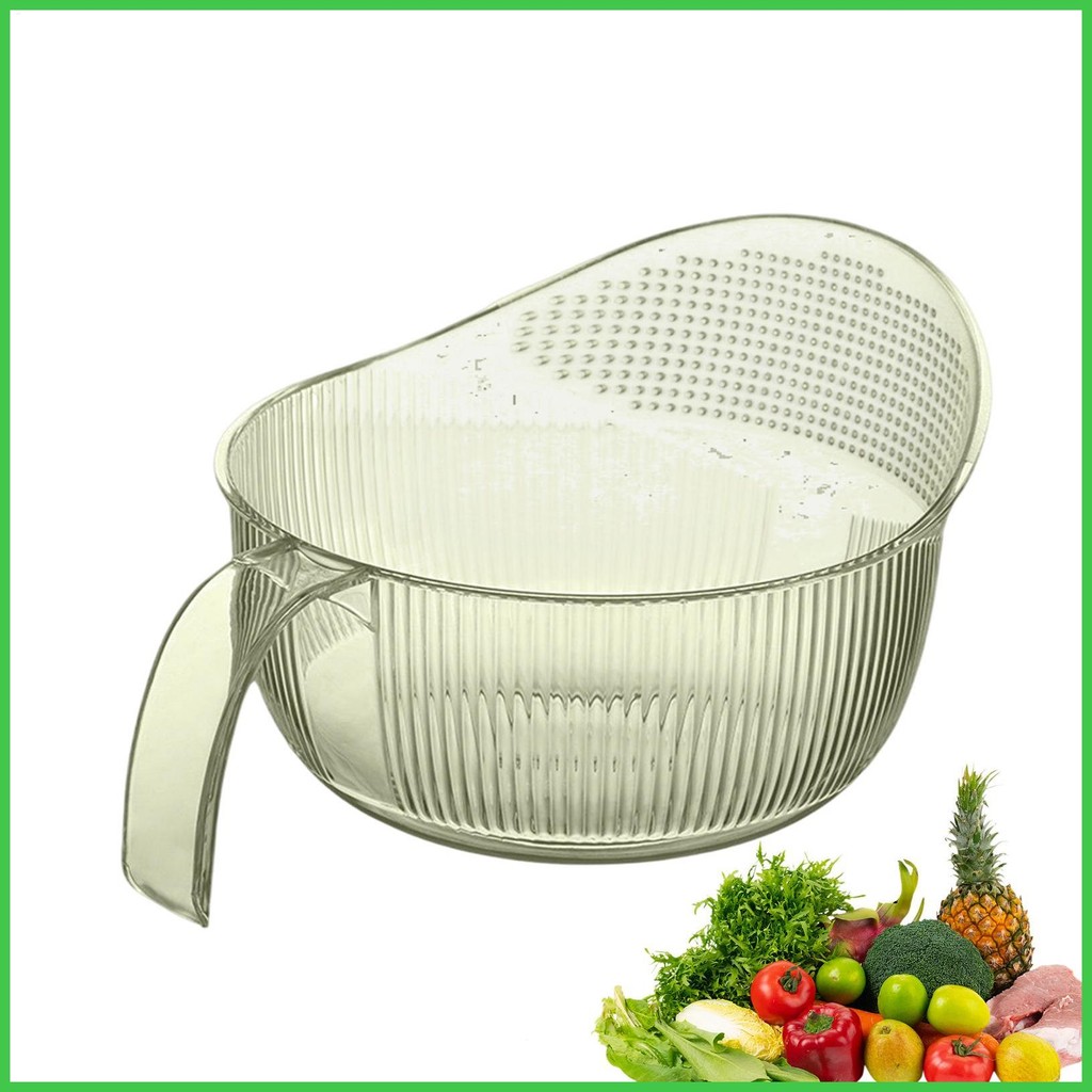 Rice Washer Strainer Bowl Rinser With Side Drainers Multifunctional ...