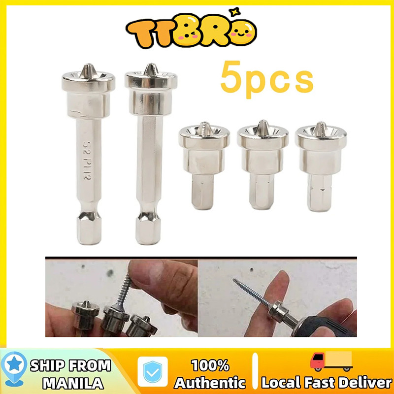 5PCS Magnetic Positioning Screwdriver Bits Hex Shank Screw Positioning ...