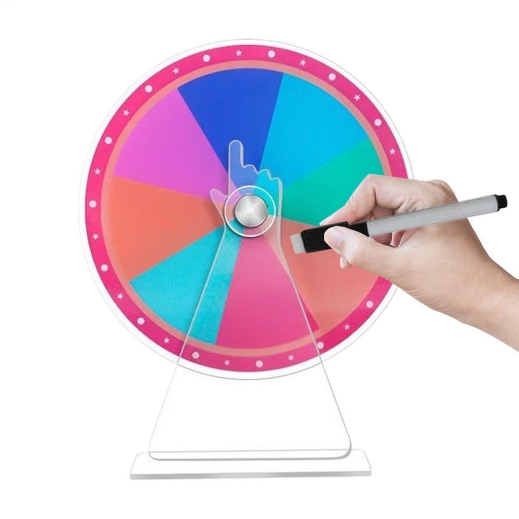 Spin Prize Wheel Dry Erase Spin Wheel Spinner Game Color Roulette Wheel ...