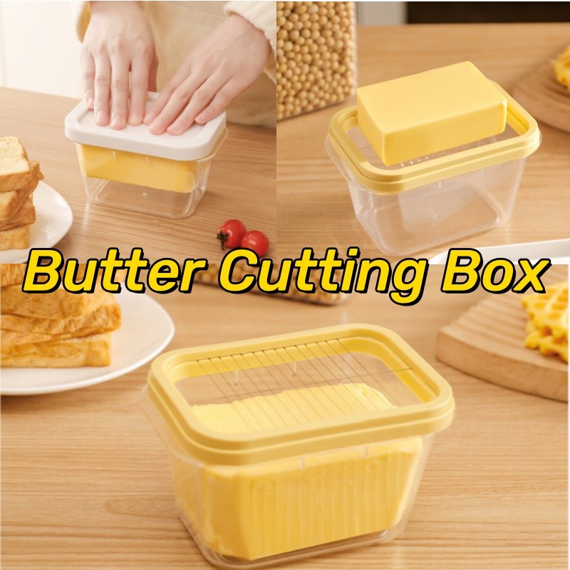 Butter Cutting Box 2 in 1 Transparent Butter Cutter storage box Fresh ...