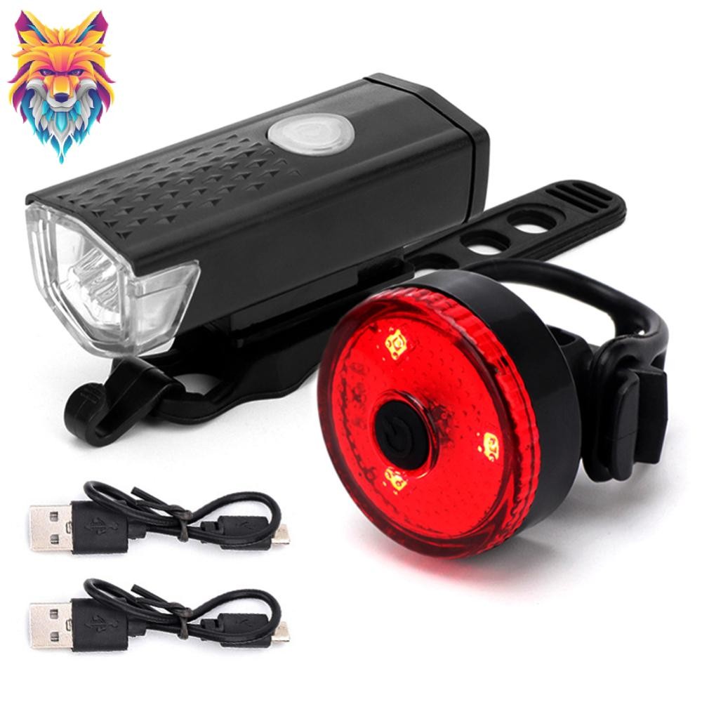 [outdoorstyle.ph] Bicycle Front Back Light Set Bike Light USB ...