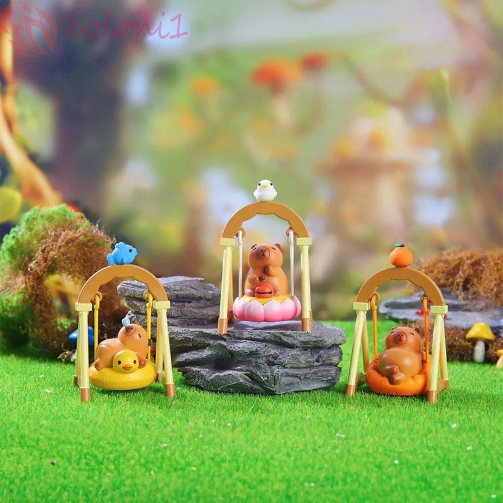 [COD] Capybara Anime Figure, Random Type Swinging Capybara Figure Toys ...