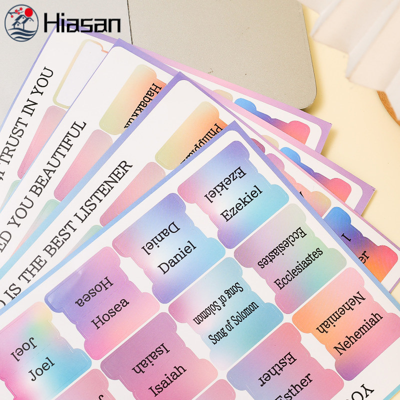 Bible Index Label Sticker - 5 Sheet Self-adhesive Paper Tabs - Bookmark ...