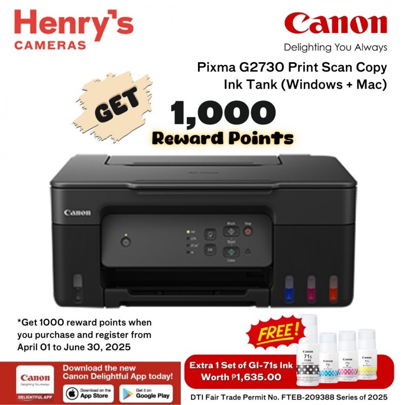 Canon Pixma G2730 Print Scan Copy Ink Tank (Windows + Mac) - Henry's ...
