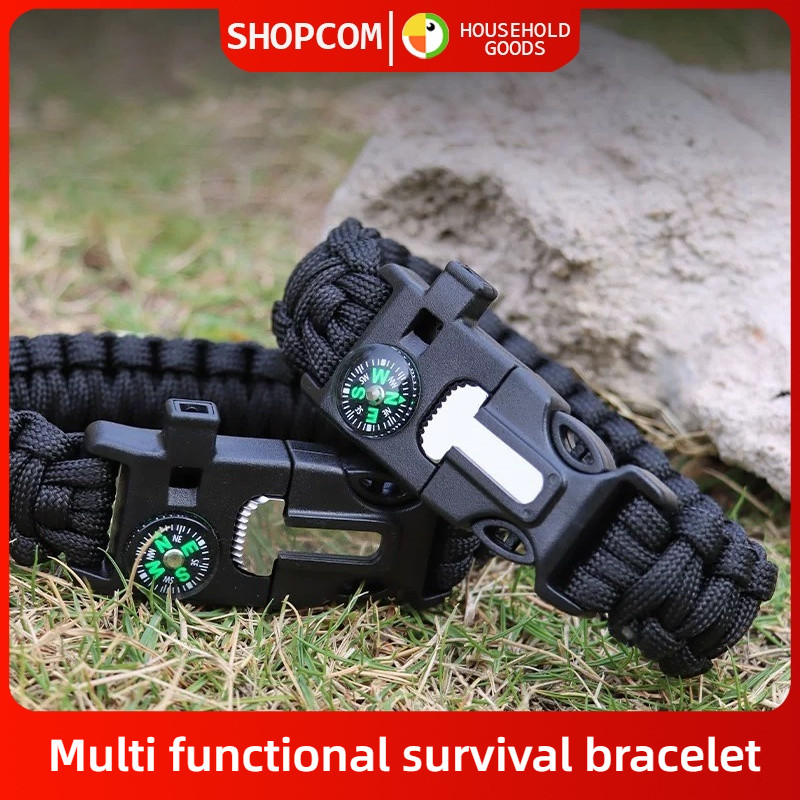 JYNVO 5 Bracelets De Survie Multifonctions – Sifflet, Boussole, Corde Parachute, Lame, 7 Brins, Pour Outdoor