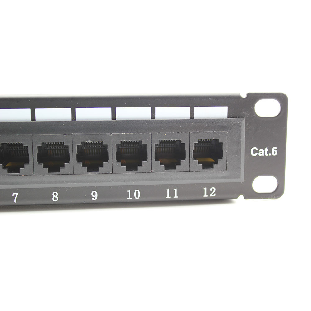 EY# 12 Port CAT6 Patch Panel RJ45 Networking Wall Mount Rack Bracket ...