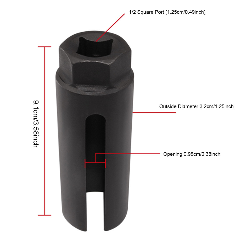 22mm Oxygen Sensor Socket with Side Wire Cutout Oxygen Sensor ...