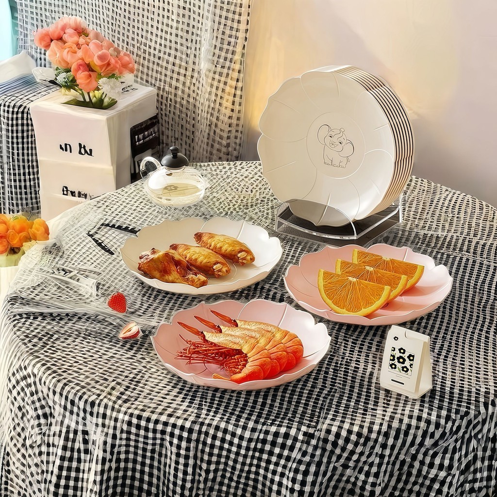 [Fast shipping] plato set plate plastic 12pcs Butanganan lalagyan ng ...