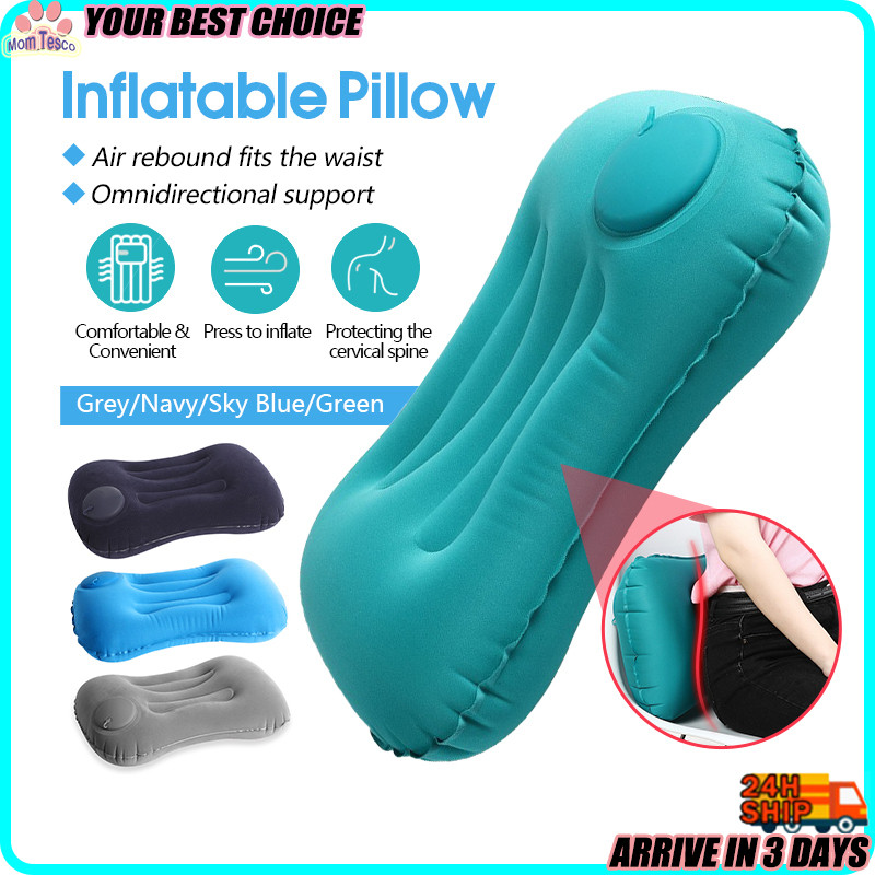Inflatable Pillow Travel Pillow Press Type Air Pillow Foldable Portable ...