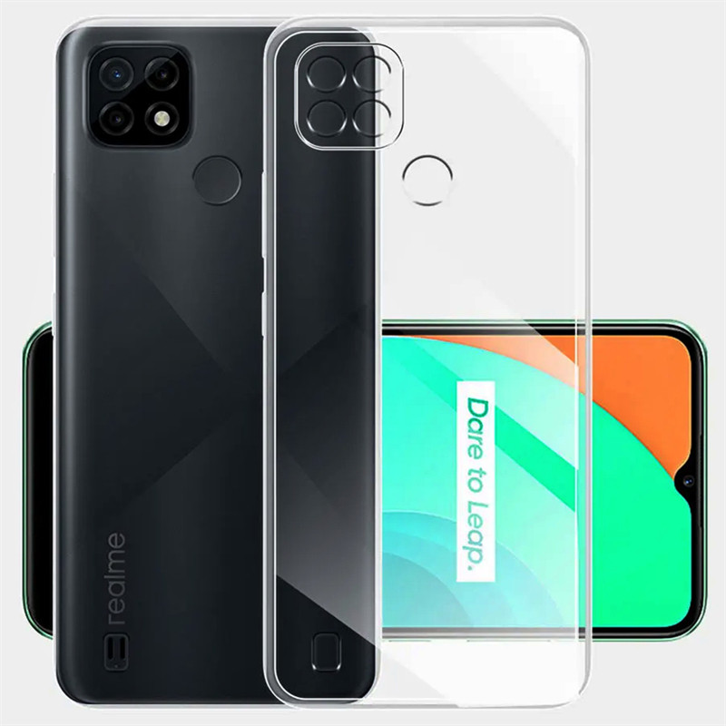 For Realme C21Y RMX3261 RMX3263 Slim Soft Clear Silicon Rubber Scratch ...