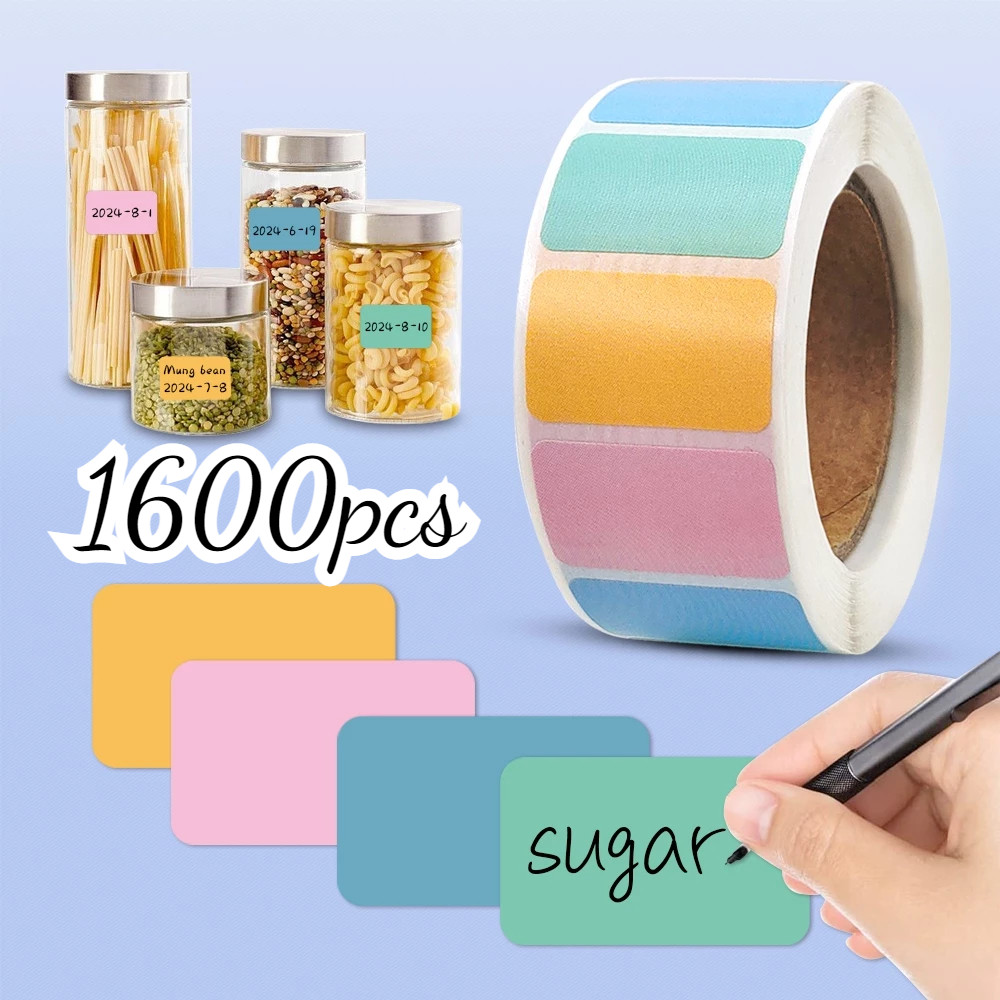 1600PCS/Roll Name Tags Labels Colorful Generic Name Stickers for School ...
