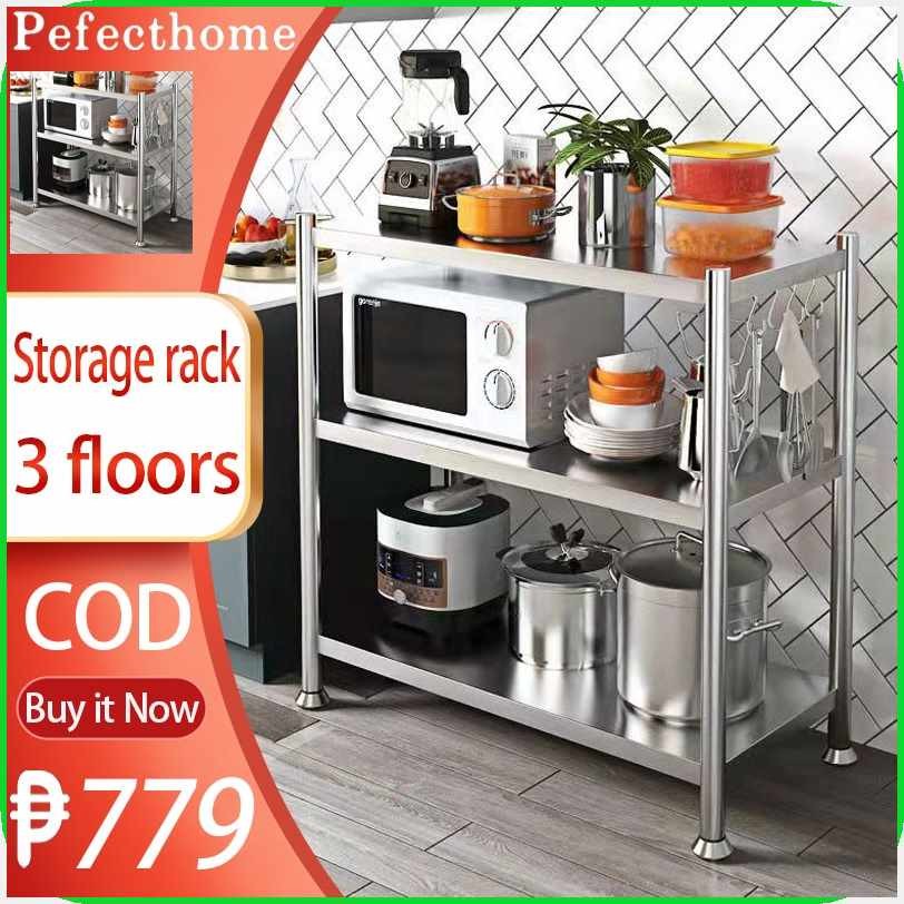 3-tier>nz]Stainless.d]Steel/N^Rack/v^Kitchen/B^Storage/U^Rack/p^Wall/wZ ...